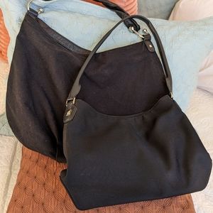 Set of two Black fabric Purses